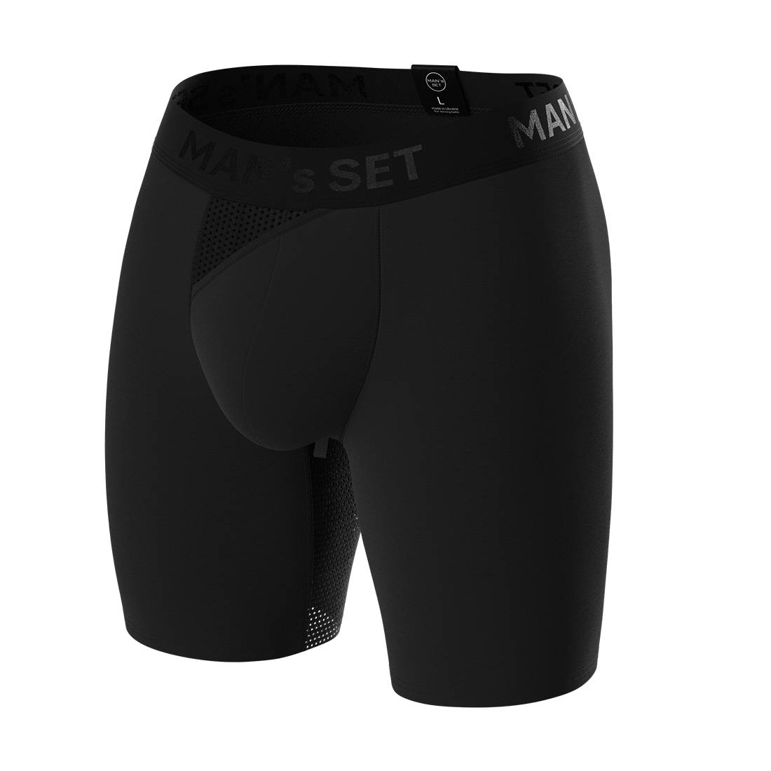

Мужские анатомические боксеры из хлопка Anatomic Long 2.0 Light Black Series чёрный MAN s SET S S чорний