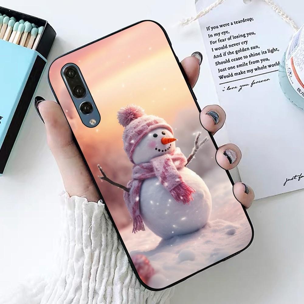 Christmas Snowman Phone Case For Huawei P 8 9 10 20 30 40 50 Pro Lite Psmart Honor 10 lite 70 Mate 20lite