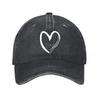 Pink Heart Baseball Cap New Vintage Washed Cotton Baseball Cap Parent Kids Sun Hats