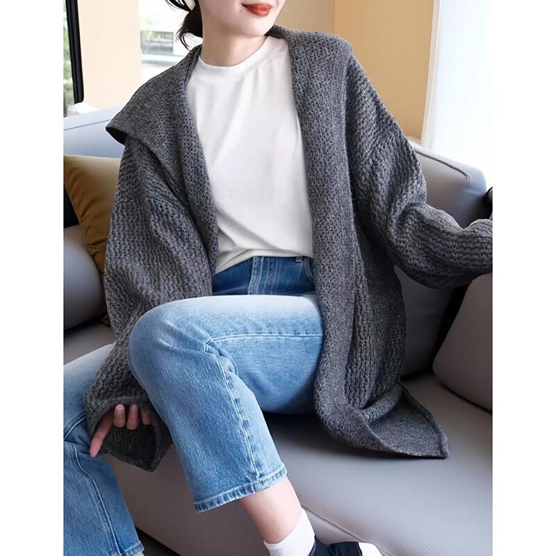 

TonLion Women s Hooded Knit Cardigan M