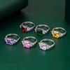 BELLA BOX Opening Resizable Rings For Women Zircon Engagement Party Fine Jewelry Gift