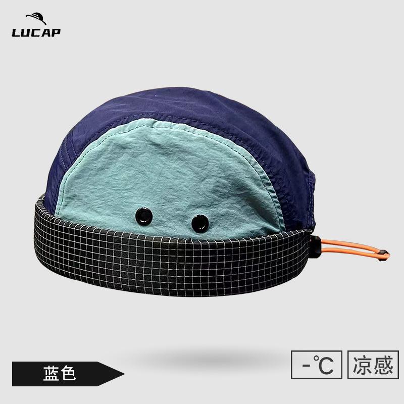 

Ретро цветовая гамма быстросохнущая шапка-дыня из искусственного меха мужская и женская осенне-зимняя уличная мода единичный предмет хип-хоп уличный тренд бренд шапка землевладельца Adjustable синий