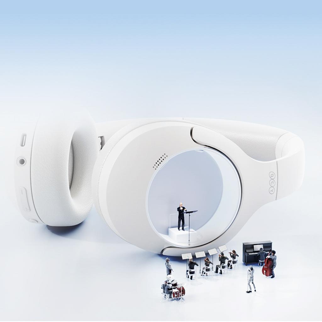 H3 Lite ANC Bluetooth Wireless Over-Ear Headphones - White