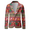 Unisex Winter Christmas Prints Suit Jackets Unisex Casual Fashion Button Jackets