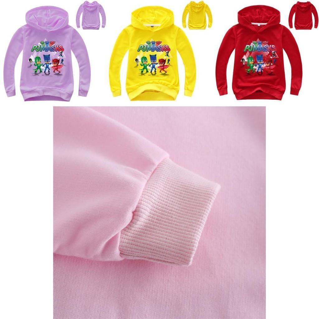 Felpa con Cappuccio a Manica Lunga da Bambino Pj Masks Supereroi Stile Elegante e Comfortevole