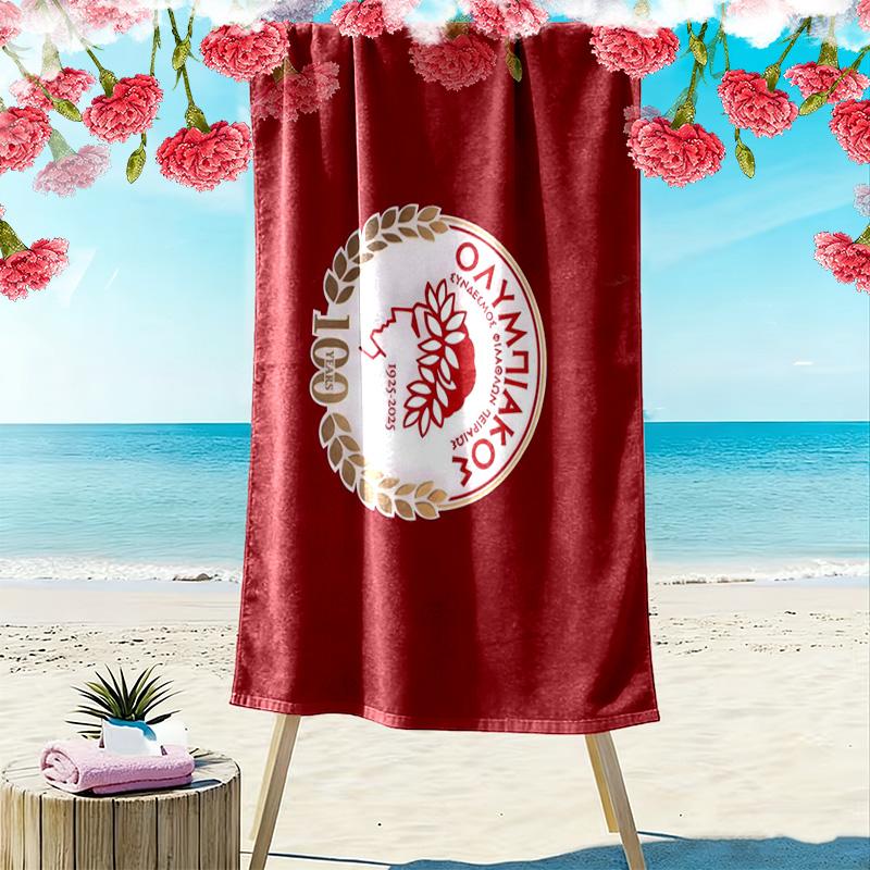 Olympiacos FC 2D Flat Print Beach Towel, Large Soft Quick Dry Towel for Beach Camping Swimming.MSTJ0918116