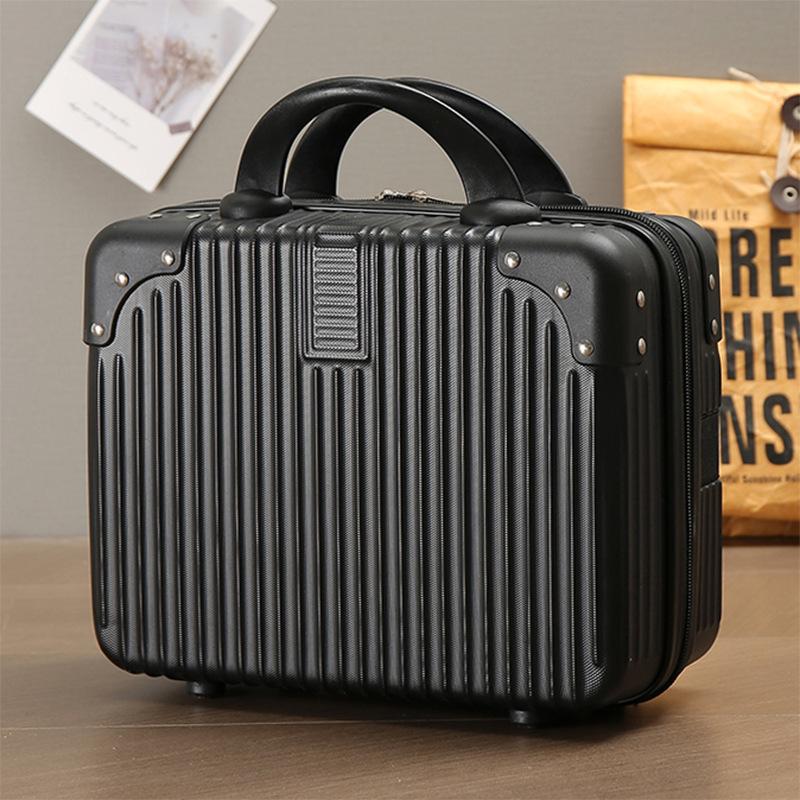 Mini Travel Cosmetic Case Portable 14 Inch Hand Luggage Women Simple No Lock Gift Box