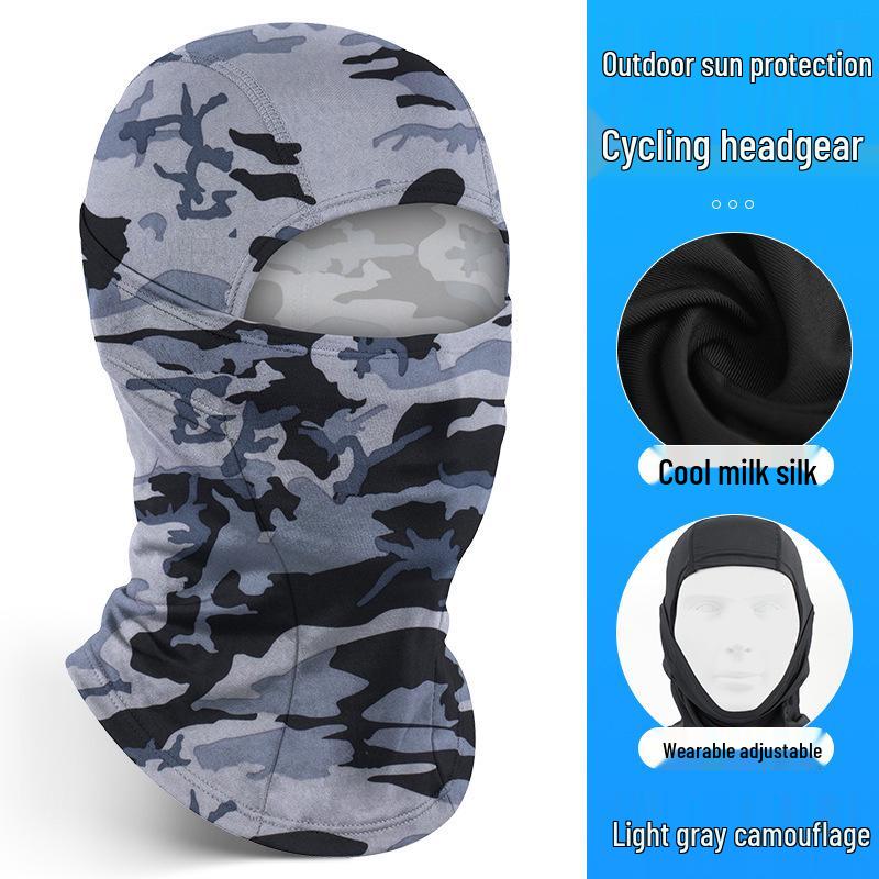 Quick-Dry Multifunctional Summer Cycling Face Mask: Breathable, Sun-Protective, Ice Silk Balaclava & Headband