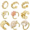 ZHUKOU Golden Plated Spring And Autumn Ring Collection Exquisite Simple Ladies Jewellery:VJ746-VJ752