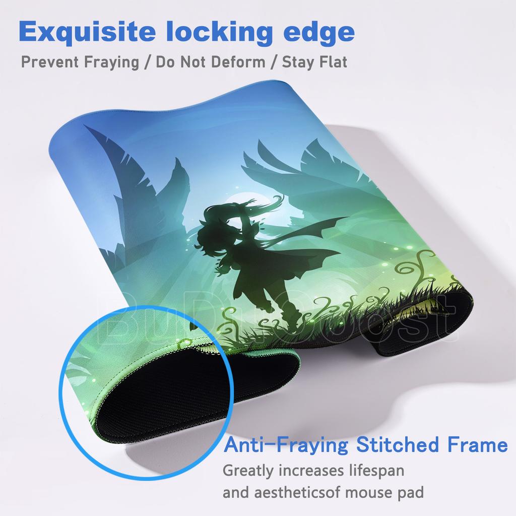 Pretty Genshin Impact Mousepad Anime Yae Miko Nahida Ganyu Mouse Pad Laptop Gamer Accessories Big Desk Mat Computer Keyboard Rug