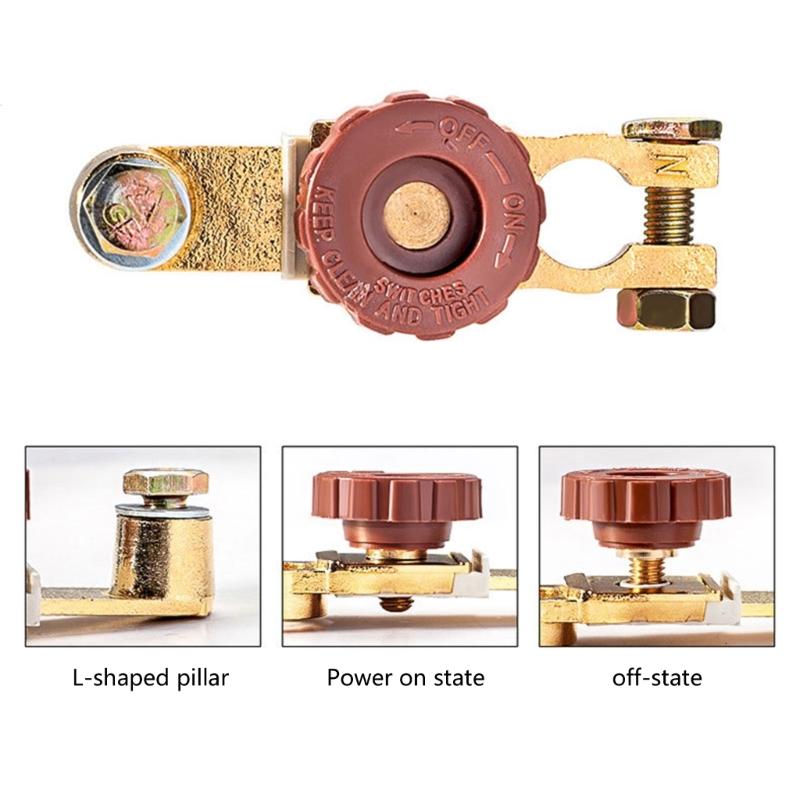 Universal Battery Isolator Top Post Battery Disconnect Switch Quick Disconnect Battery Shut Off Switch for Truck