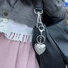 Stylish Love Heart Keychain Eye Catching Key Chain Bag Charm Decorations Fashionable Metal Pendant for Backpacks