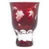 [Authentic Product] Tajima Glass "Edo Kiriko" Sake Cup, Sake Glass, Ochoko, Guinomi, Approx. 6cm Diameter x 8.5cm Height, Approx. 80ml Capacity, Grape