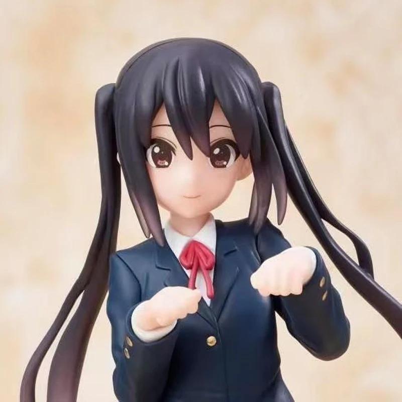 K-On! Figures Nakano Azusa Anime Figure Pvc Gk Statue Model Room Desk Decoration Doll Cute Ornament Collection Toys Custom Gifts