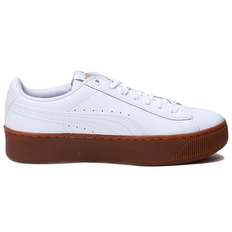 PUMA Vikky Platform Leather White Women's (Unisex) Skateboard Shoes 364724 03
