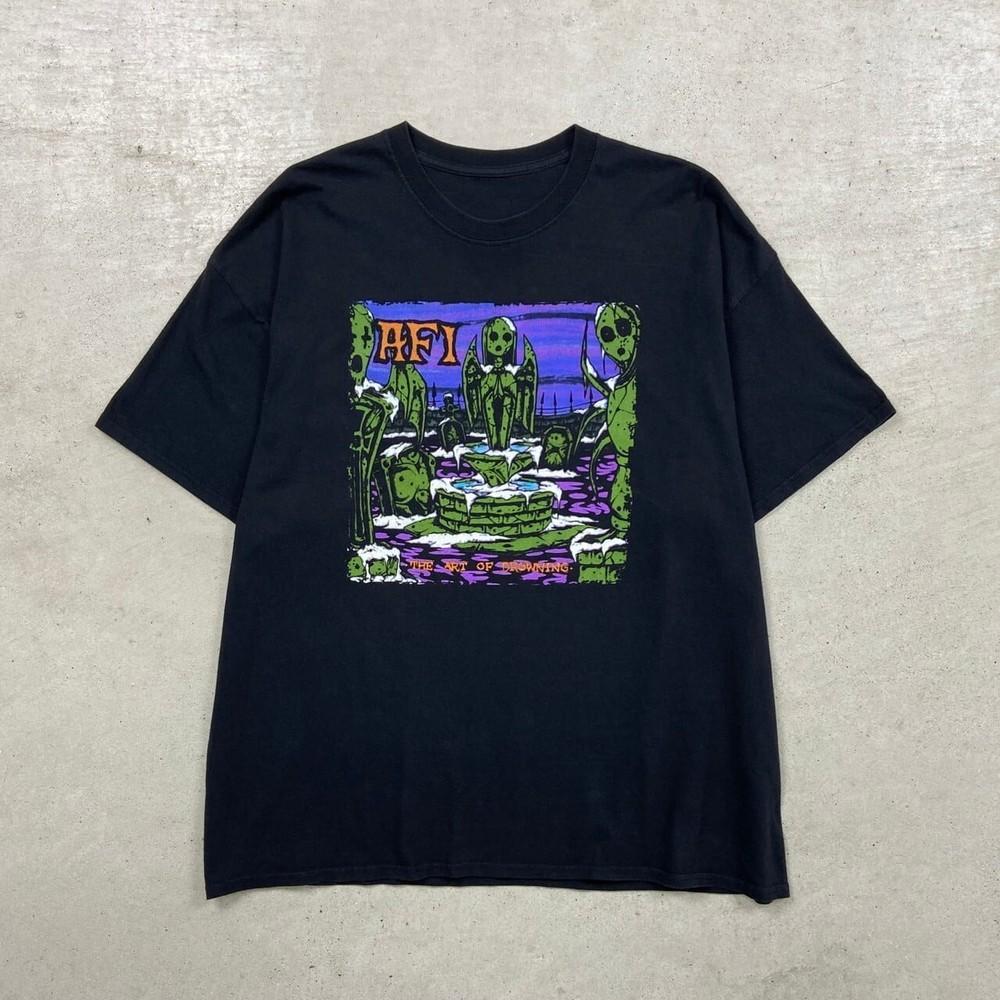 

New AFI Band The Art Of Drowning Shirt Black All Size HL062 Unisex T-Shirt S