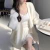Imitation Mink Sweater Cardigan Women's Autumn and Winter New Temperament Plush Top with Loose Lazy Wind Knitted Jacket
