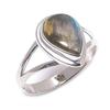 Natural Labradorite Gemstone Handmade 925 Solid Silver Jewelry Ring Size 9 R1Q19