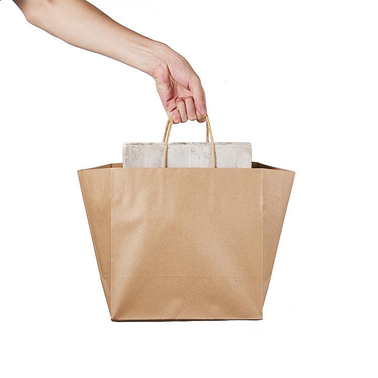 Custom Printed Kraft Paper Bags for Clothing & Milk Tea Takeaway - Multiple Sizes Available