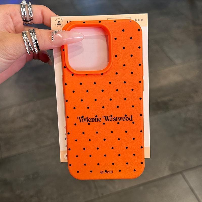 English Polka Dots for Apple 16 Promax Mobile Phone Case 12 Silicone for IPhone 13 Large Hole Anti-fall 11/15/14