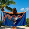 Neon Wave Surfer Quick Drying Bath Towel Microfiber Beach Towel Light Weight Swimming Camping Yoga Beach Out