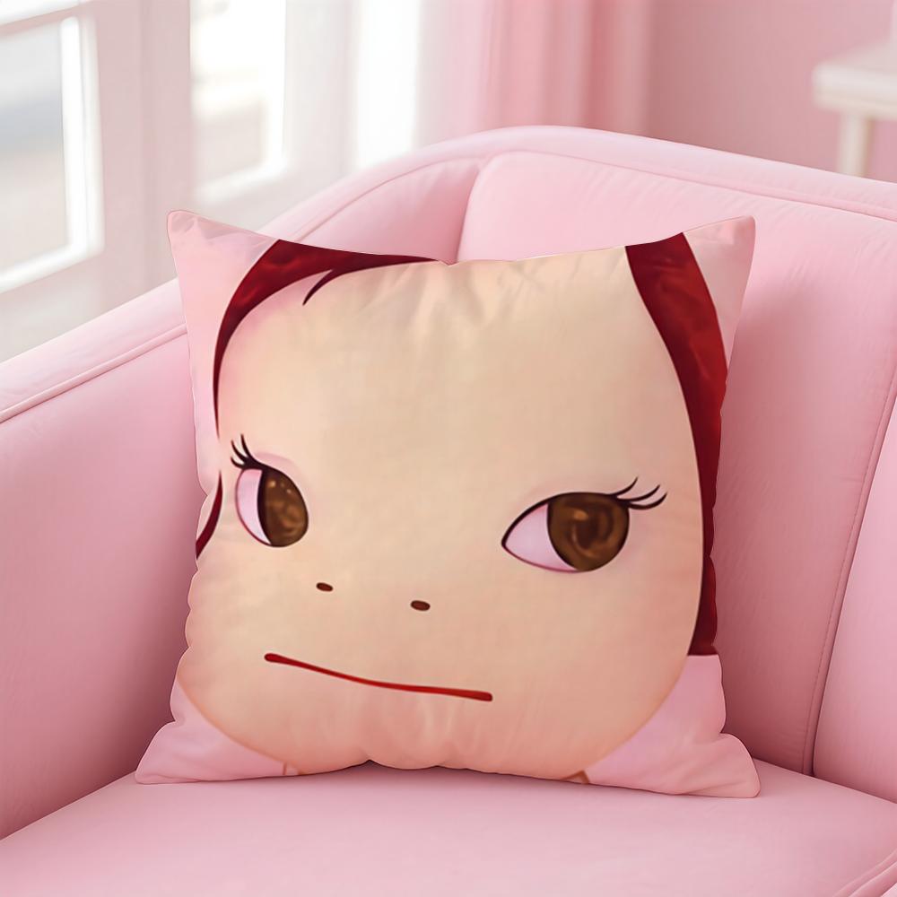 artist cute YYoshitomo NNara Cushion Cover Pillow Case Soft Friendly Fabric  Concealed Zipper