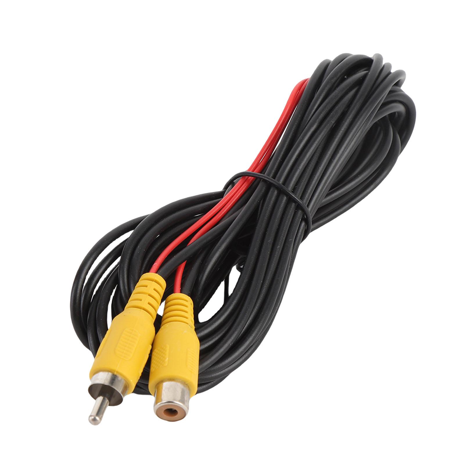 

Rear View Parking Camera Video Cable 6M 19.68FT Male To Female Backup Camera Video Cable Metal Rubber Flexible for DVD Players