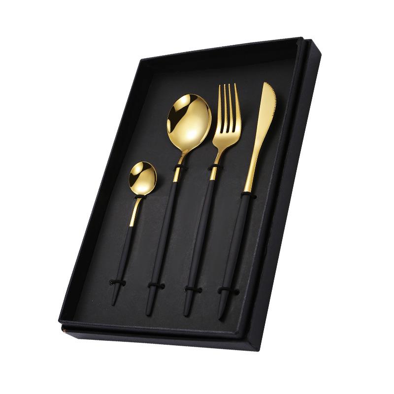 Stainless Steel Knife and Spoon Set, Fork and Spoon, Smooth Integrated Molding, Unibody Dishes, Gift for Home, Full Set