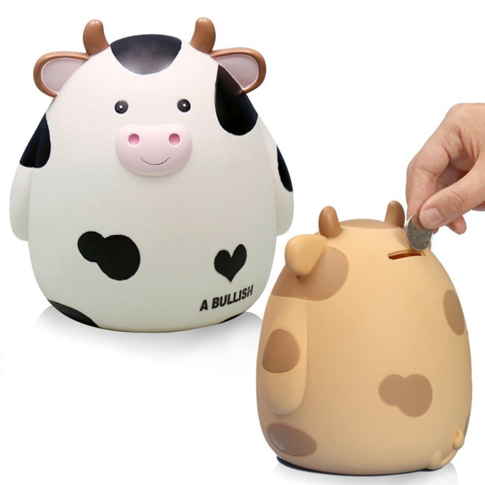 Large Capacity Cow Piggy Bank Animal Child Gift Cash Saving Money Box Creative Desktop Decoration Children's Piggy Bank