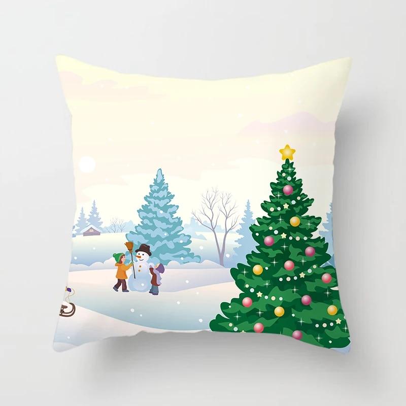 

Рождественская елка, наволочка, украшение для дома, Рождественский праздник, вечерние украшения, наволочка для гостиной, диван, наволочка 40x40cm
