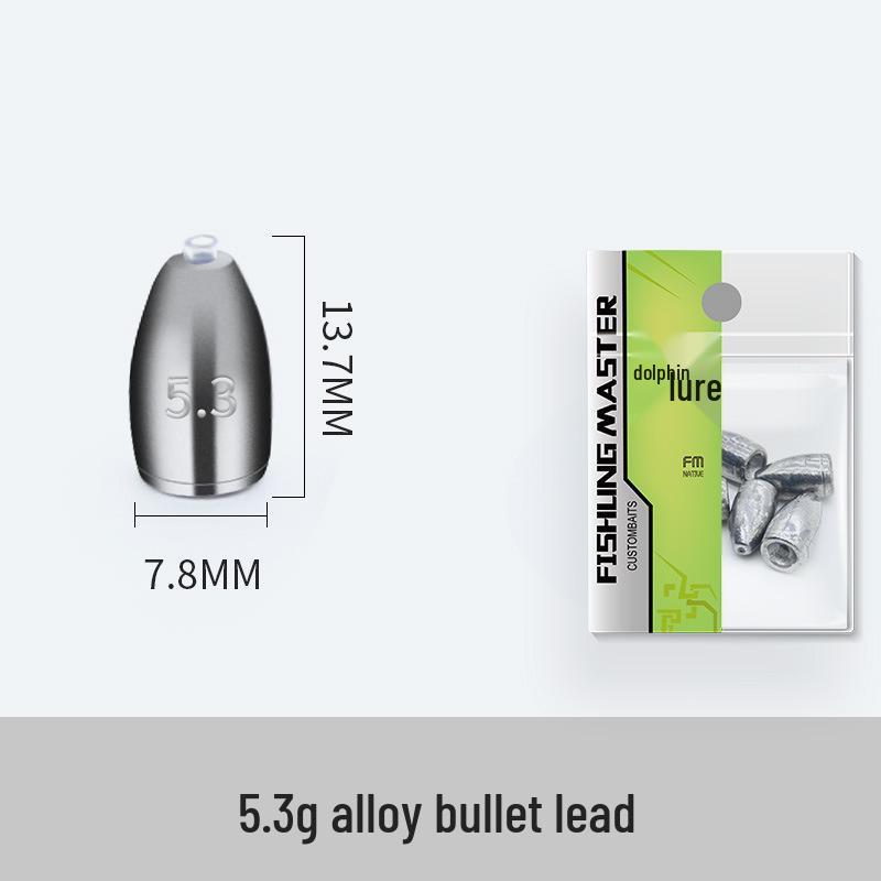 Alloy Bullet Waist Drum Lead Sinker: Anti-Snag Texas Rig Tungsten Steel Alternative with Plastic Core.