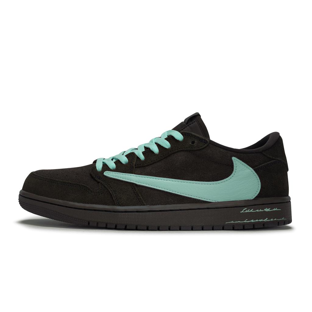 Travis Scott X Jordan Air Jordan 1 Tênis de Basquete Vintage Unissex Cano Baixo Tiffany DM7866-202(Caixa Team80-S)
