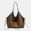 Retro Faux Suede Tote Shoulder Bag Large Capacity Designer Bags for Women Handbags and Purses Shopper Commuting Bag  Pouch