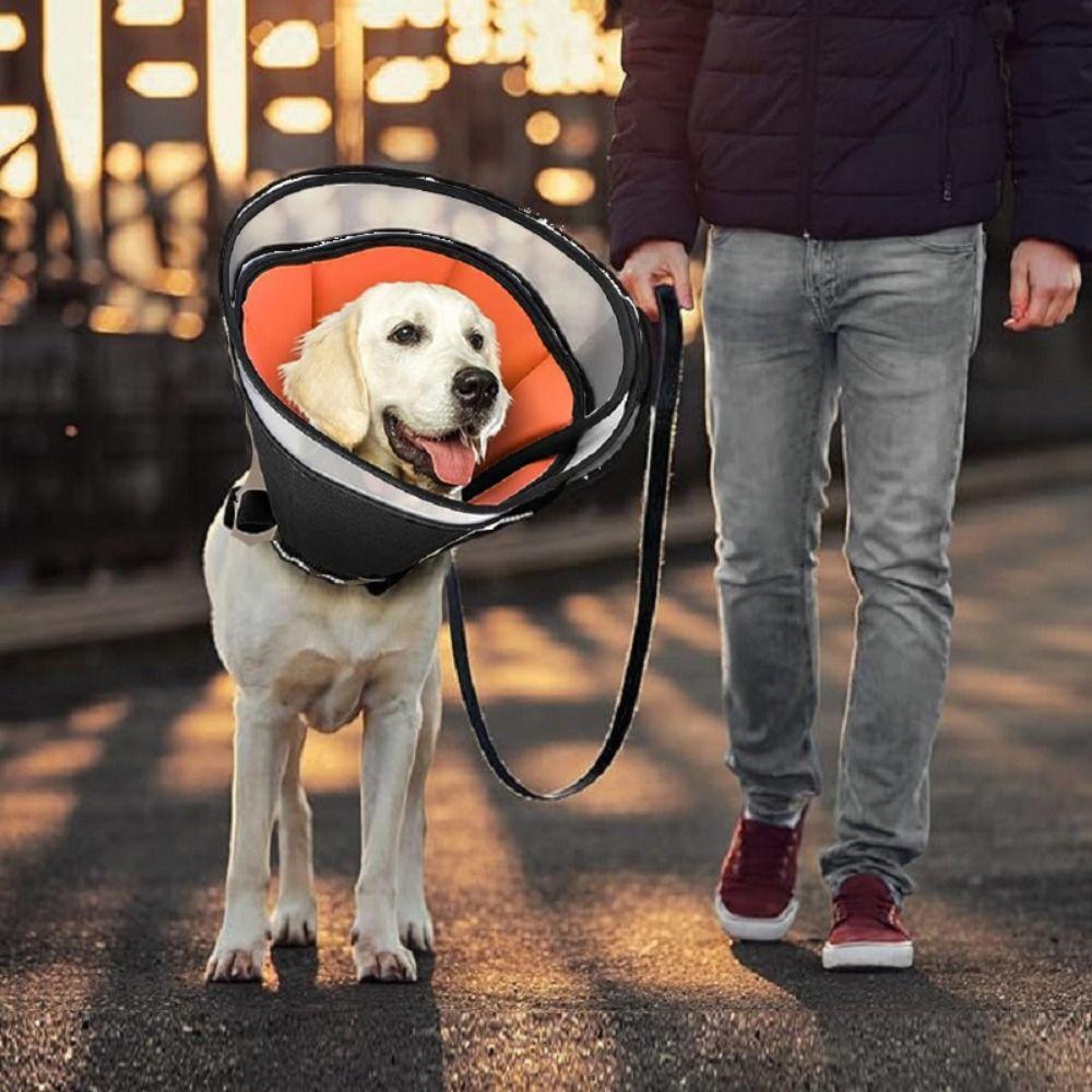 Adjustable Dog Cone Soft Elizabethan Collar Upgraded Pet Anti-bite Collar  Prevent Licking Wounds