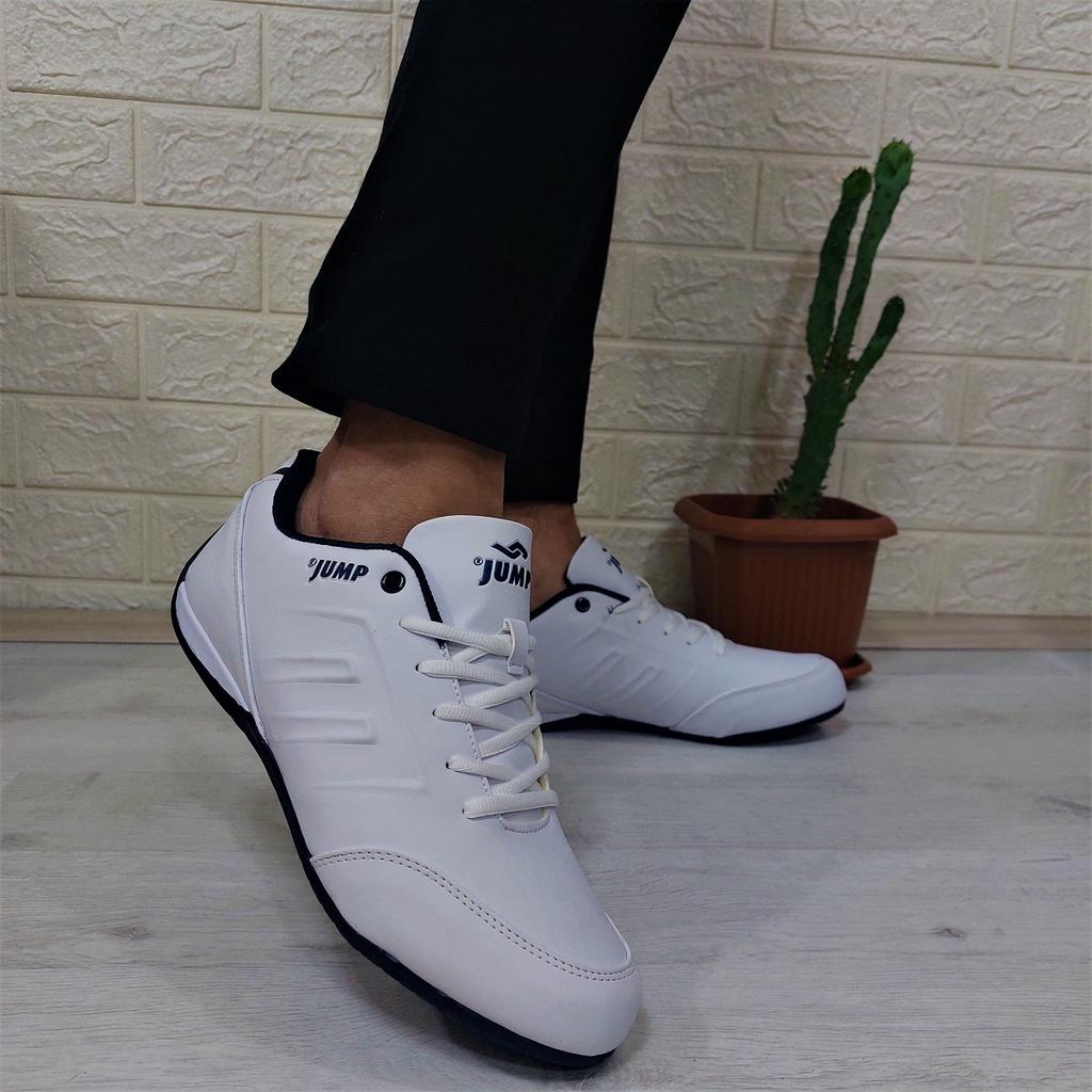 Jump 11743 White Thin Sole Fuspet Sports Shoes