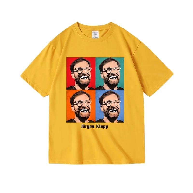 Liverpool Scumbag Uncle Klopp Printed Clothes Summer Pure Cotton Short Sleeved Men's and Women's T-shirts Summer
