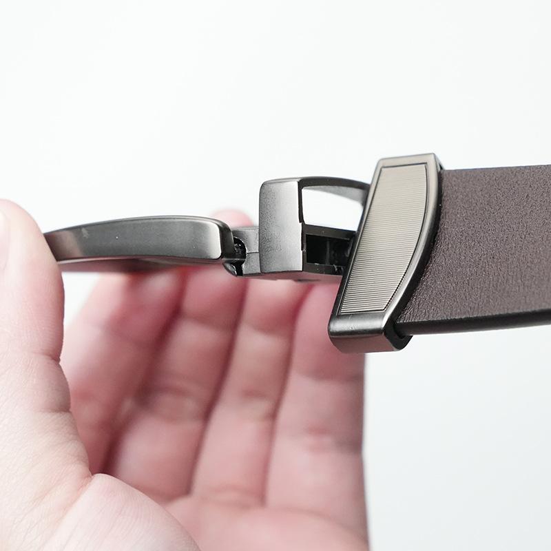 New High end Cowhide Belt for Men for Middle Aged and Young Casual Rotating Pin Buckle Belt Fashionable Genuine Leather Jeans Belt for Men