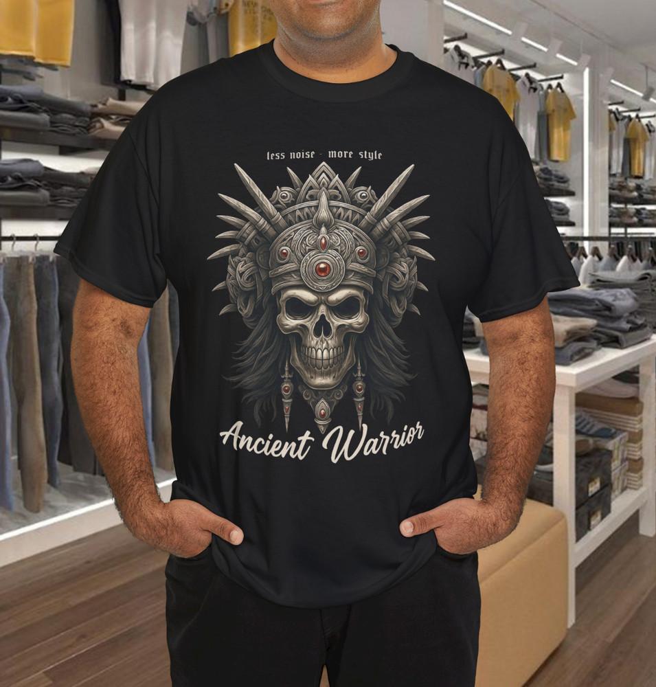 

Ancient Warrior Skull Headdress Graphic Tee S