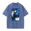 Hot Anime Blue Lock Tokimitsu Aoshi Graphic T Shirt Men Manga Washed Tshirts Oversized Cotton T-shirt Harajuku Male Vintage Tops