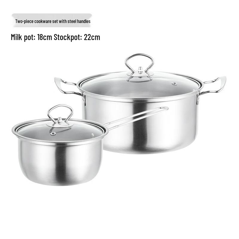 Wutuo 2-Piece Stainless Steel Cookware Set