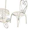 Yousheng Dollhouse Miniature Bistro Table/Chairs/Beach Umbrella Accessories, Metal 1:12 Scale Miniatures, Outdoor Coffee/Tea Furniture, Fairy Garden
