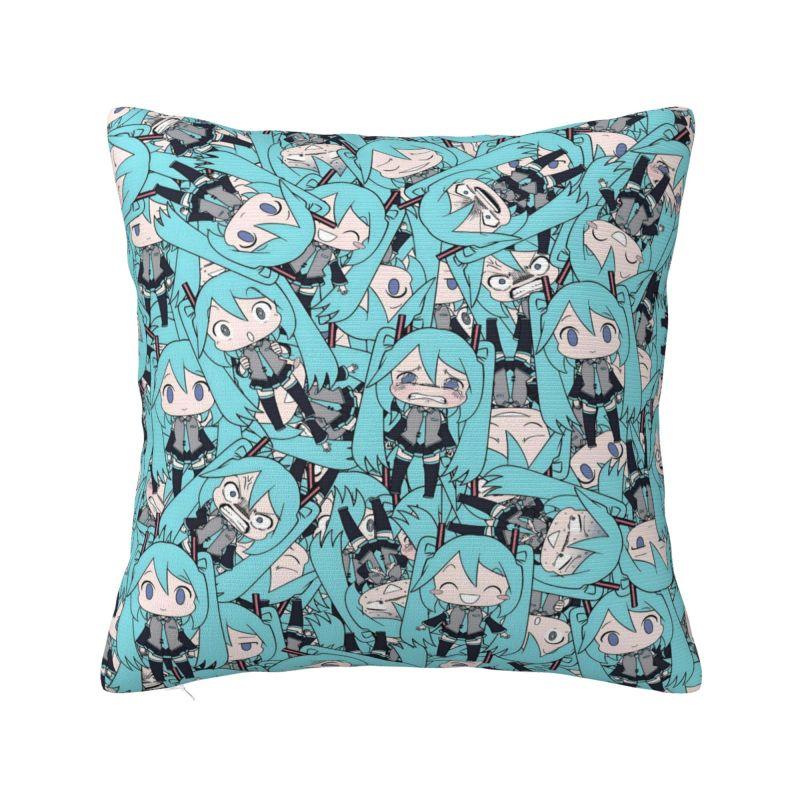 Custom Hatsunes Miku Anime Pillow Case 45x45cm Cartoon Manga Luxury Cushion Cover Soft Pillowcase 30cmx30cm