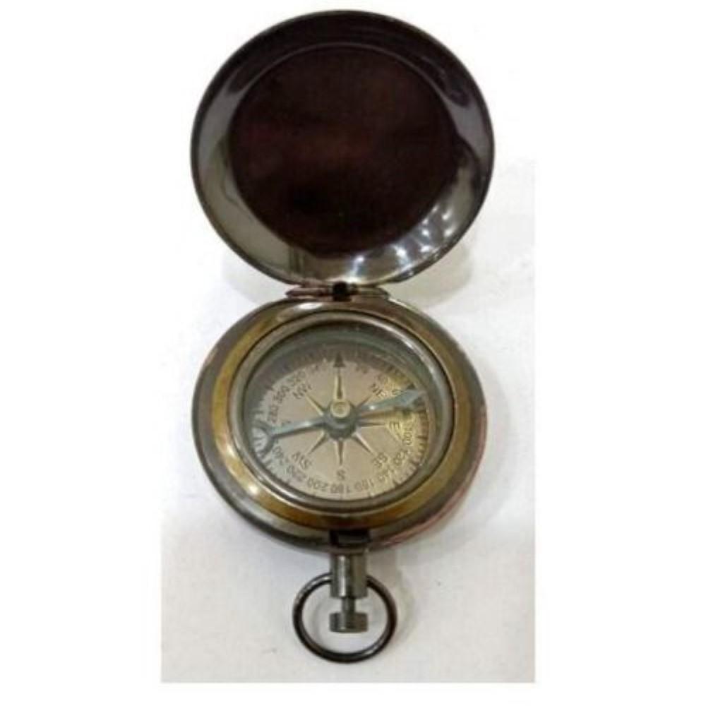 Ross London Brass Marine Pocket Compass – 6.35 Cm Vintage Navigational Device