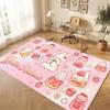 Celebration Theme Crystal Velvet Floor Rug Personalized Custom Name Text Warm Carpet Home Decoration