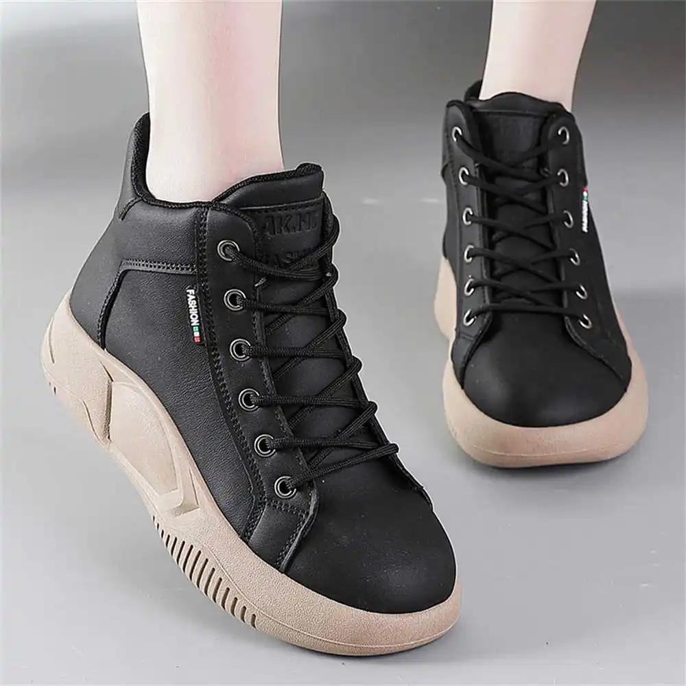 Lace-up Calf Leather Orange Boots Cheap Shoes For Women Women's High Shoes Sneakers Sport Cheaper Twnis Popular Festival