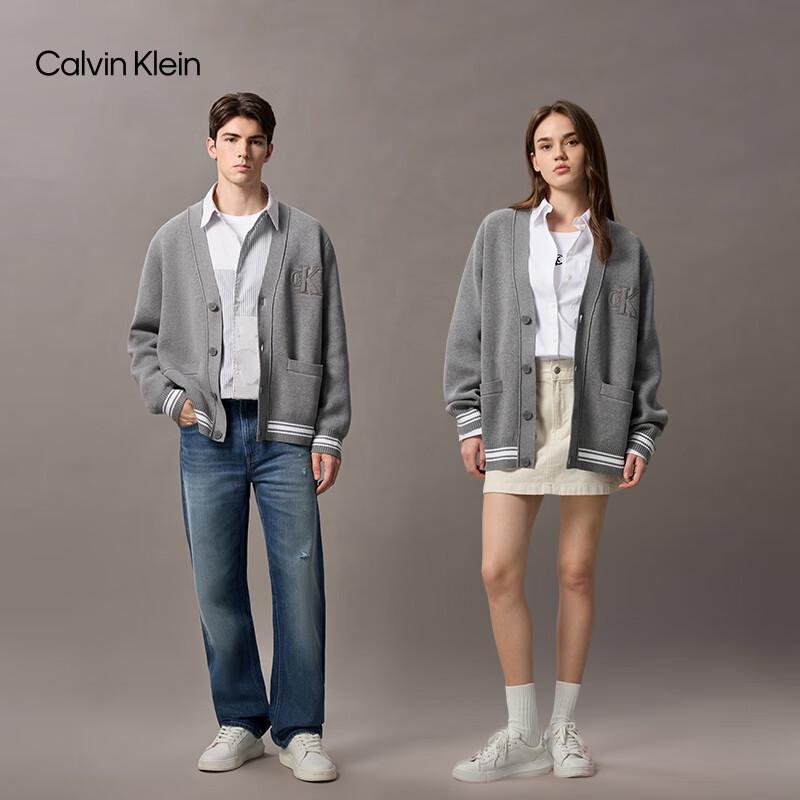 Calvin Klein Jeans Unisex Jacquard V-Neck Cardigan