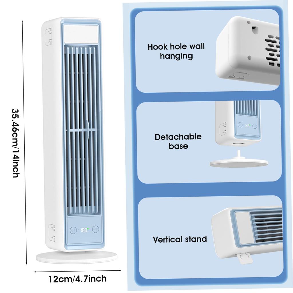 Multi-Dimensional Tower Fan Silent Portable Air Conditioner Office Home Air Cooler Strong Wind Cooling Leafless Air Fan