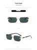 Trendy Frameless Square Sunglasses with Personalized Sun Protection