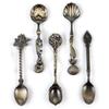 MR 5Pcs Vintage Royal Style Bronze Carved Small Coffee Spoon Kitchen Dining Bar Flatware Cutlery Mini Dessert Spoon For SnacK