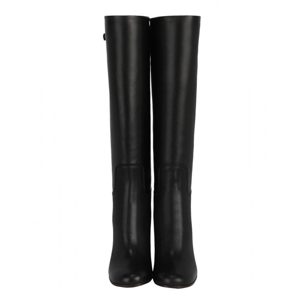 Salvatore Ferragamo Ovidio 85 Knee High Boots Black